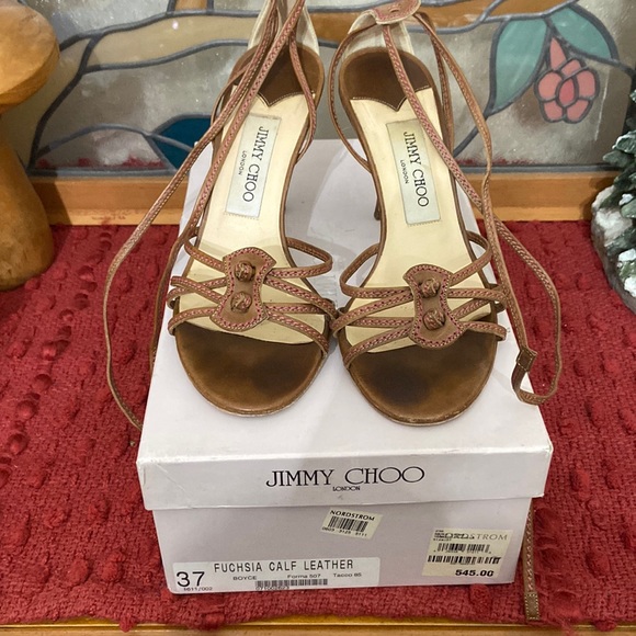 Jimmy Choo Shoes - Jimmy Choo Boyce Strappy Sandals Heels Size 37